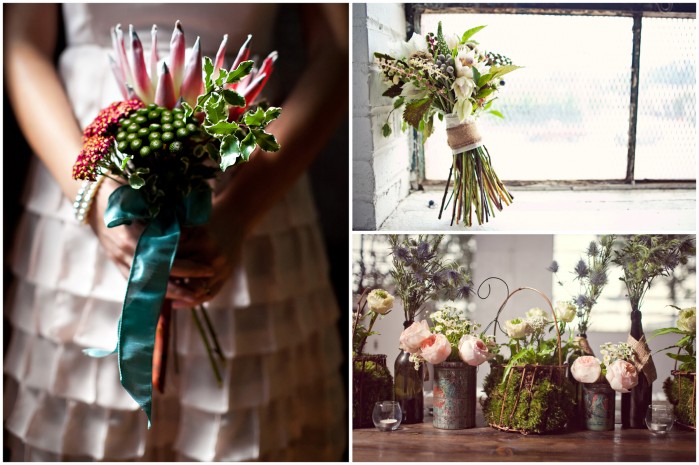 оригинальный букетик невесты с экзотических фруктов
