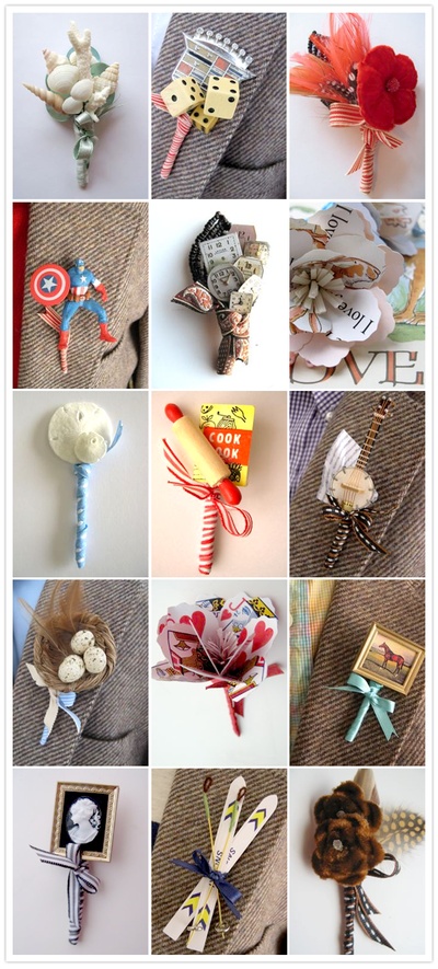 креативные бутоньерки жениха