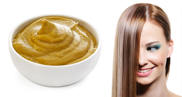 Маска для волосся гірчиця з цукром