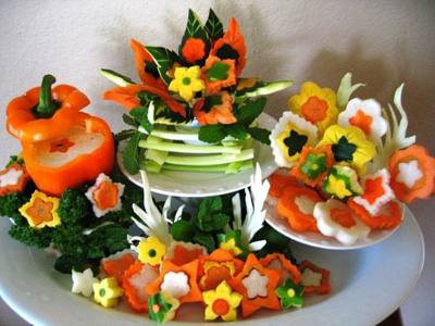 Цветы из овощей